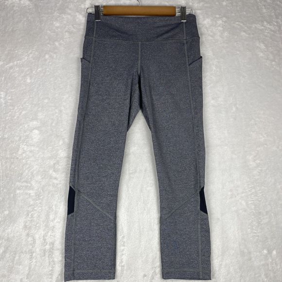 Lululemon Pace Rival Crop 22" Heathered Black Size 6 - Picture 4 of 12